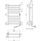 Полотенцесушитель электрический Kroner KRP Hitze-Stern SCH8753-10T Фото - 1